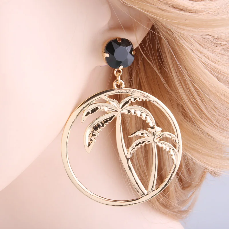 NeeFu WoFu висячие серьги брендовые хрустальные большие модные Коко металлические