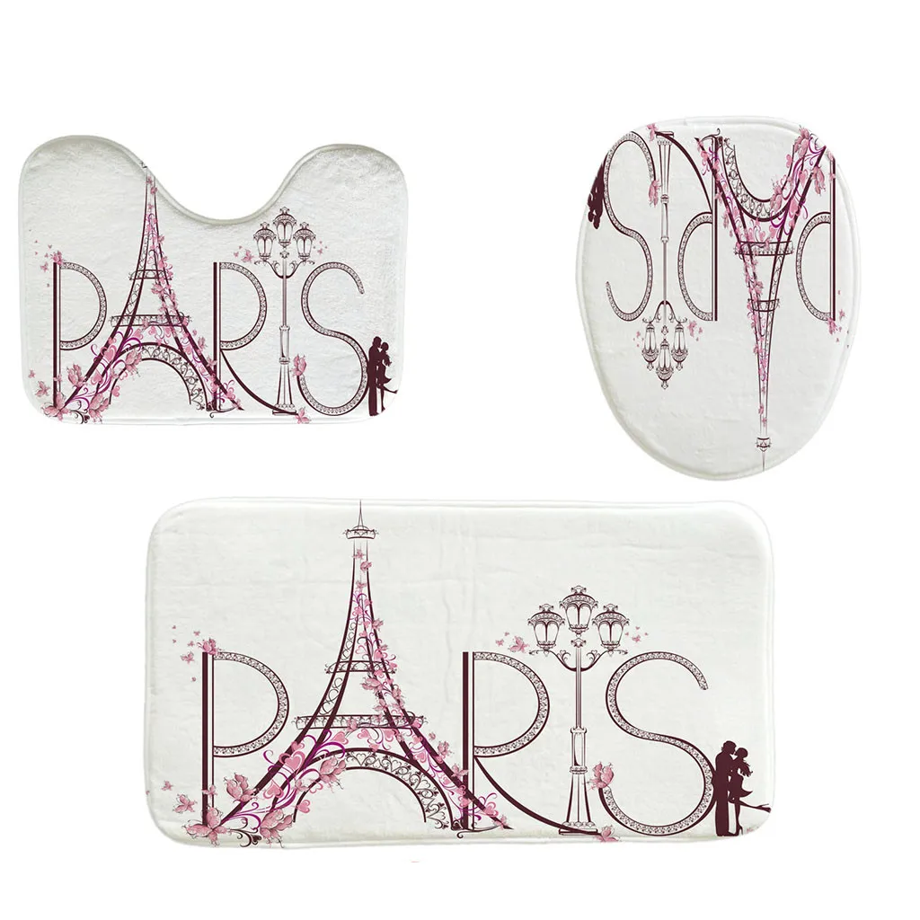 K Коврик для ванной Ванная комната с анималистичным принтом туалет по поставке товаров для дома прочный коврик для ног, с тигром, леопардом, нескользящий ковер Декор 3 шт./компл - Цвет: K