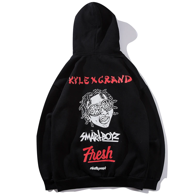 Aelfric Eden New Smart Boys Print Fleece Hooded Sweatshirt Men 2018 Winter Cotton Pullover Hoodies Harajuku Male Streetwear SP21 | Мужская
