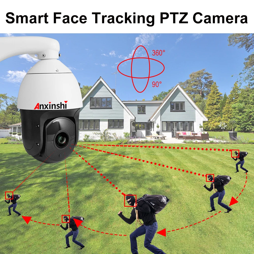 H.265 умный анализ 1080P HD PTZ IP камера sony сенсор 2mp Starlight ИК лазер 300 м зум для лица автоматическое отслеживание сети POE Onvif
