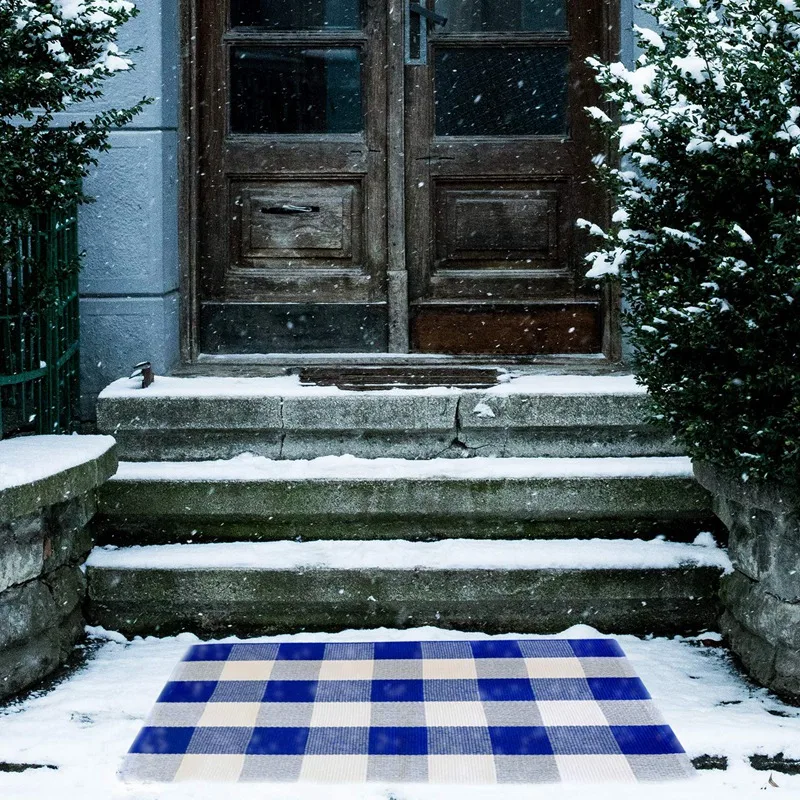 New-Cotton Plaid Rugs 23.6 inchX35.4 inch Checkered Outdoor Rug Doormat For Kitchen/Bathroom/Laundry Room/Bed | Дом и сад