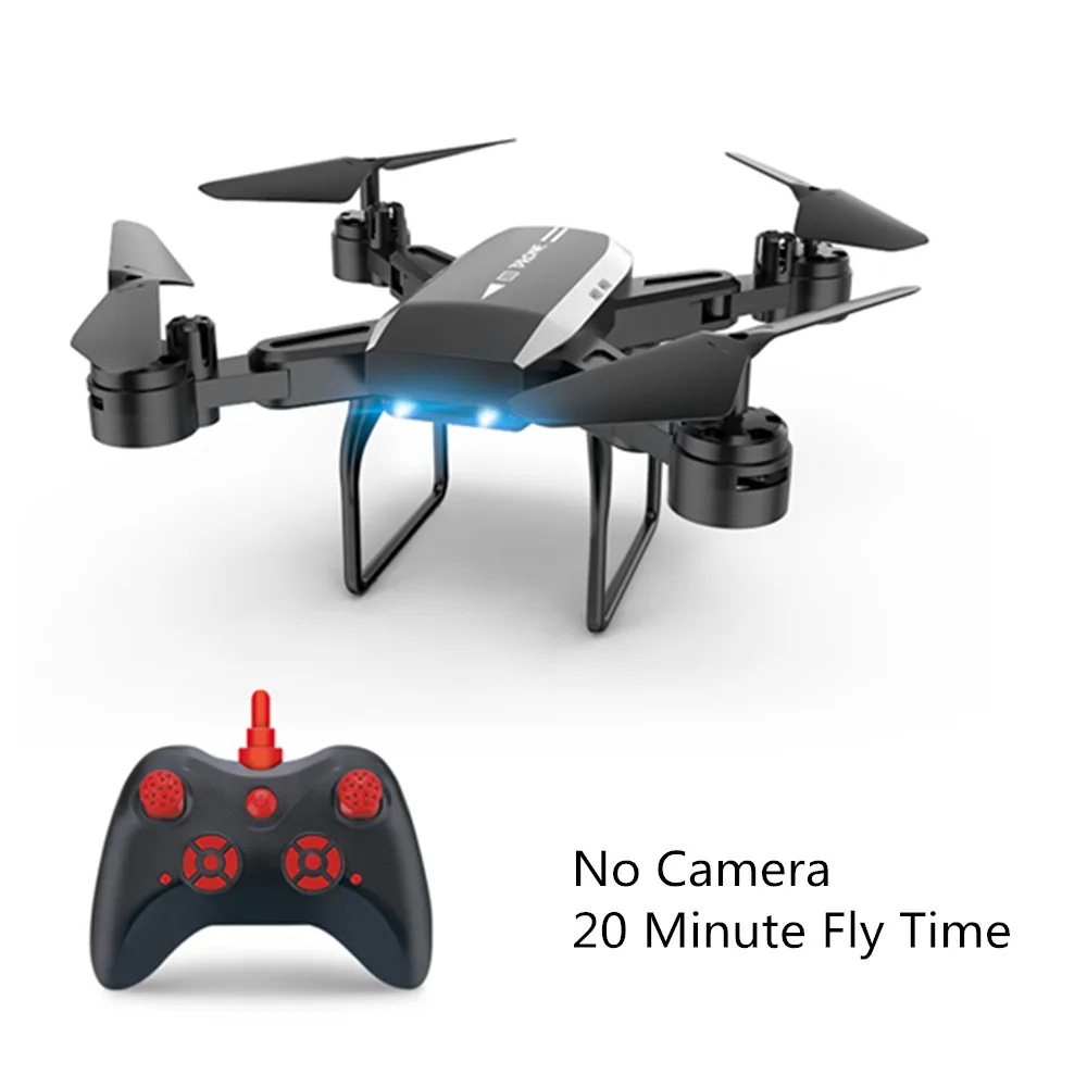 KY606D RC складной Дрон Квадрокоптер 20 минут полета FPV Вертолет с 0.3MP 1080P 4K HD Wifi камера - Цвет: No camera black