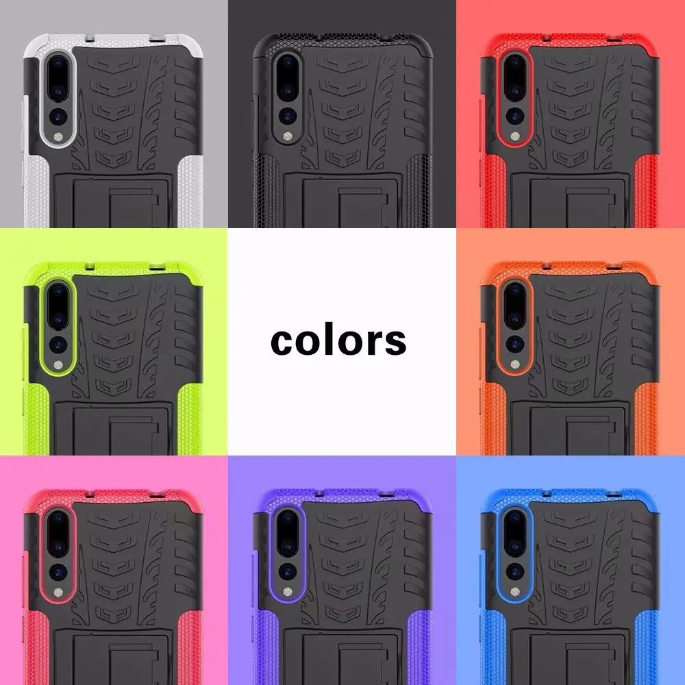 Original Armor Back Cover Case For Huawei P20/P20 Lite PC+TPC Shockproof Rugged Kickstand Cases P20 Pro Bracket Shell |