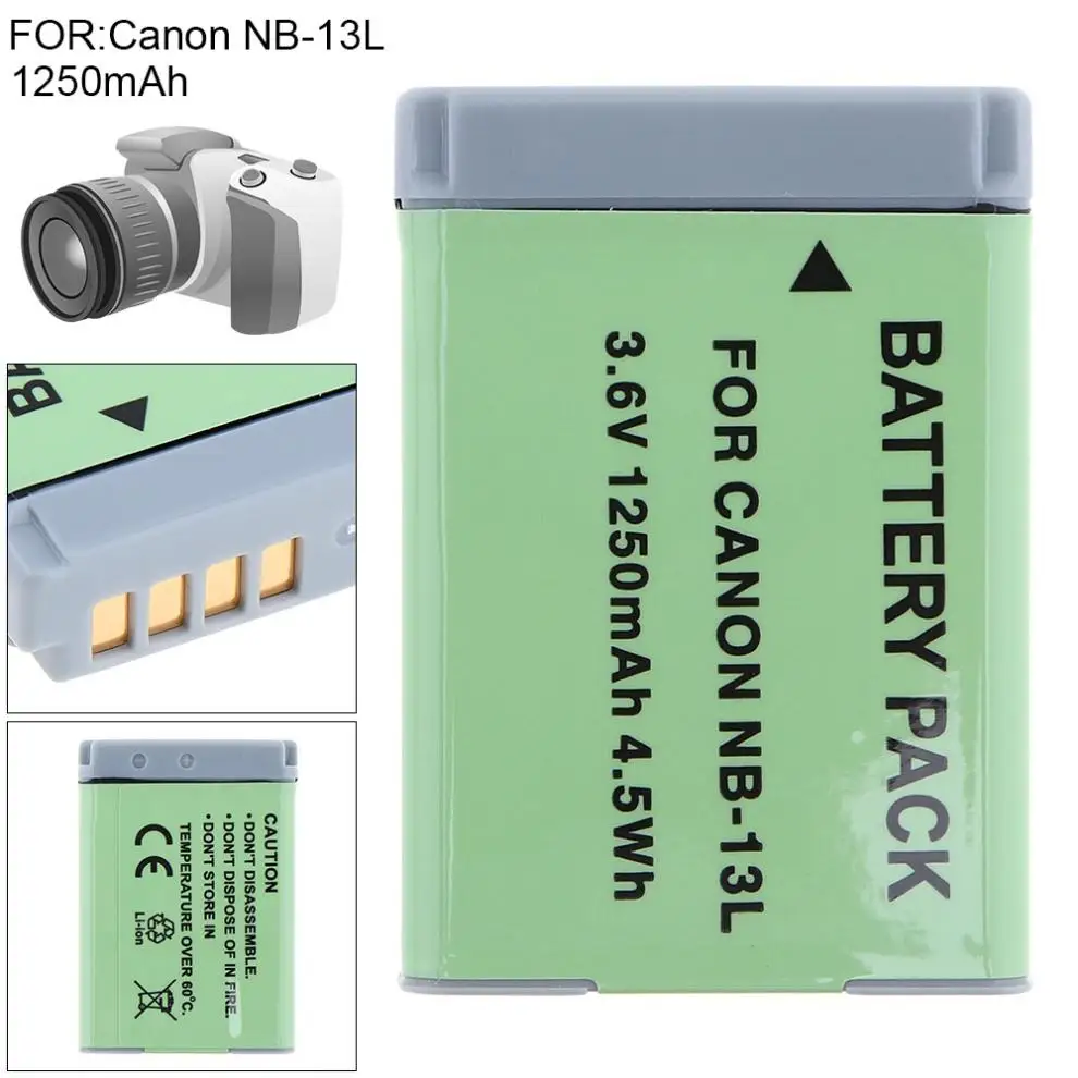 NB 13L 3 6 В 1250 мАч 4.5Wh литий ионная аккумуляторная батарея для камеры Canon PowerShot G5 X G5X G7