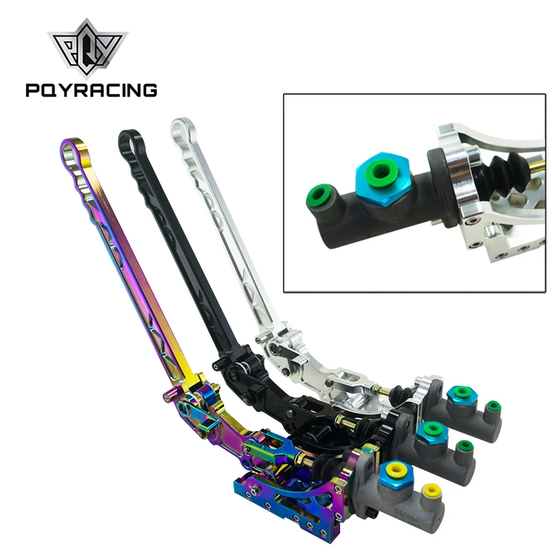 

Universal Hydraulic Horizontal Rally Drifting E-brake Lever HandBrake SILVER BLACK NEO CHROME PQY3633