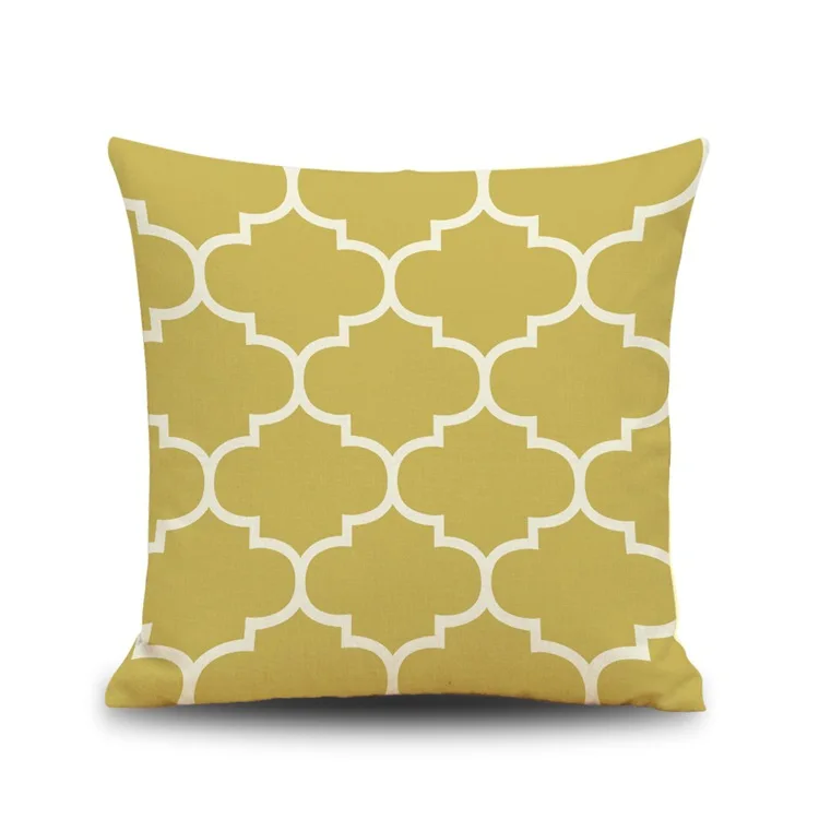 Чехол для подушки в скандинавском стиле из хлопка и льна крупную клетку | Дом сад