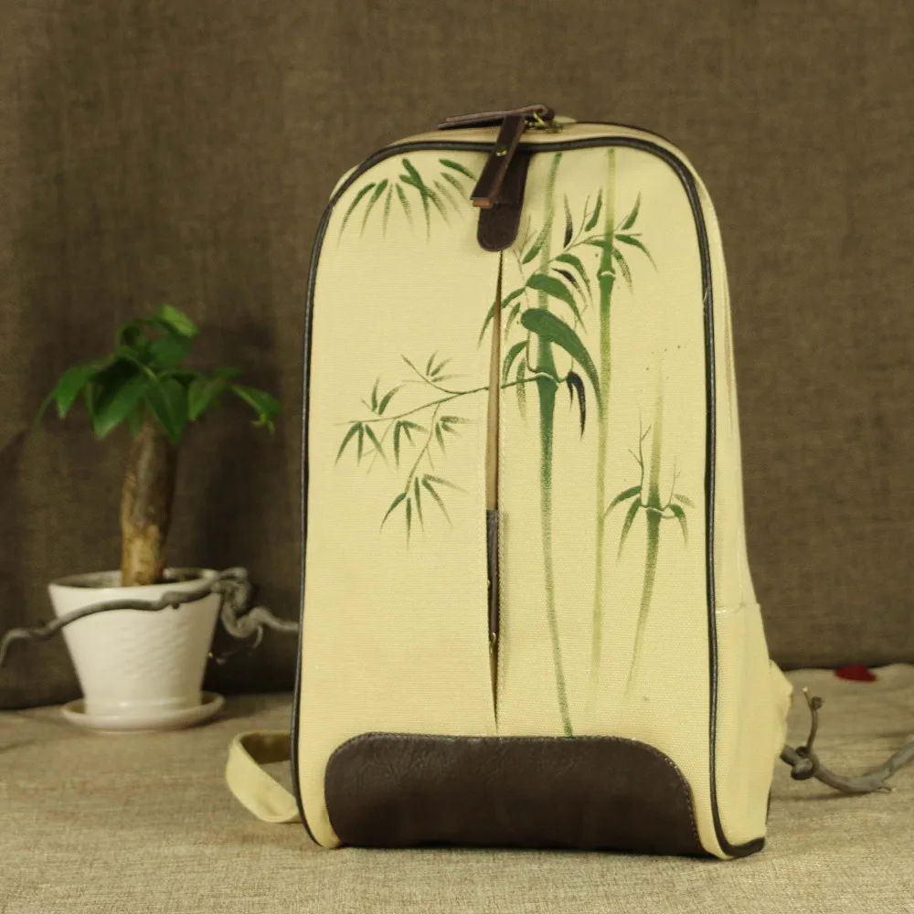 Женский винтажный Повседневный холщовый рюкзак в китайском этническом стиле с