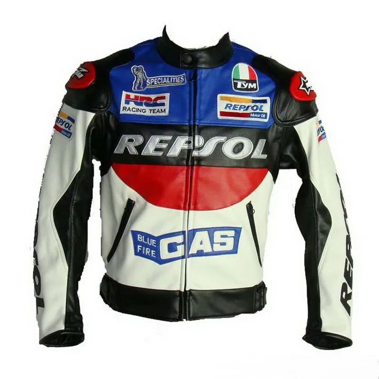 DUHAN rcycle Raing одежда мото костюмы REPSOL из искусственной кожи мужская мотоциклетная куртка одежда Весна анти-осень пальто - Цвет: Синий