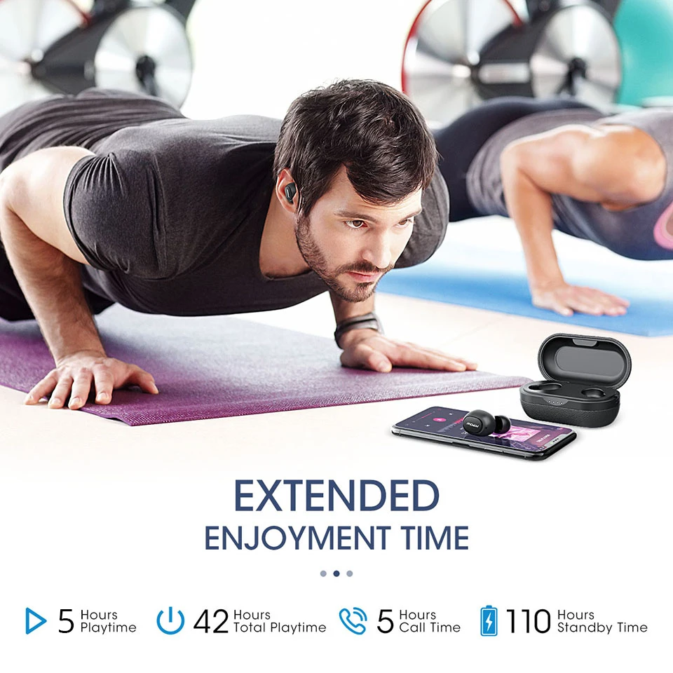 Mpow T5/M5 M-Free Bluetooth 5,0 TWS наушники Aptx IPX7 водонепроницаемые спортивные наушники с шумоподавлением микрофоном для iOS Android телефона