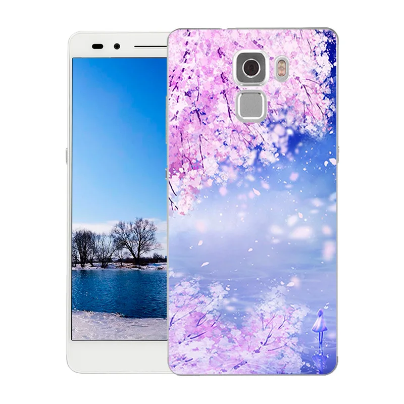 Силиконовый чехол для Huawei Honor 7 модный ультратонкий защитный с принтом мягкий из
