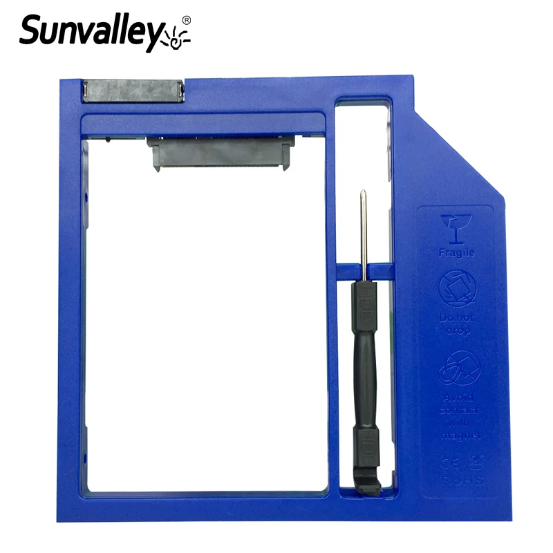 Sunдолина 9 мм/9 5 мм 2nd HDD Caddy SATA III к 2 &quotчехол для SSD пластиковый материал ноутбука