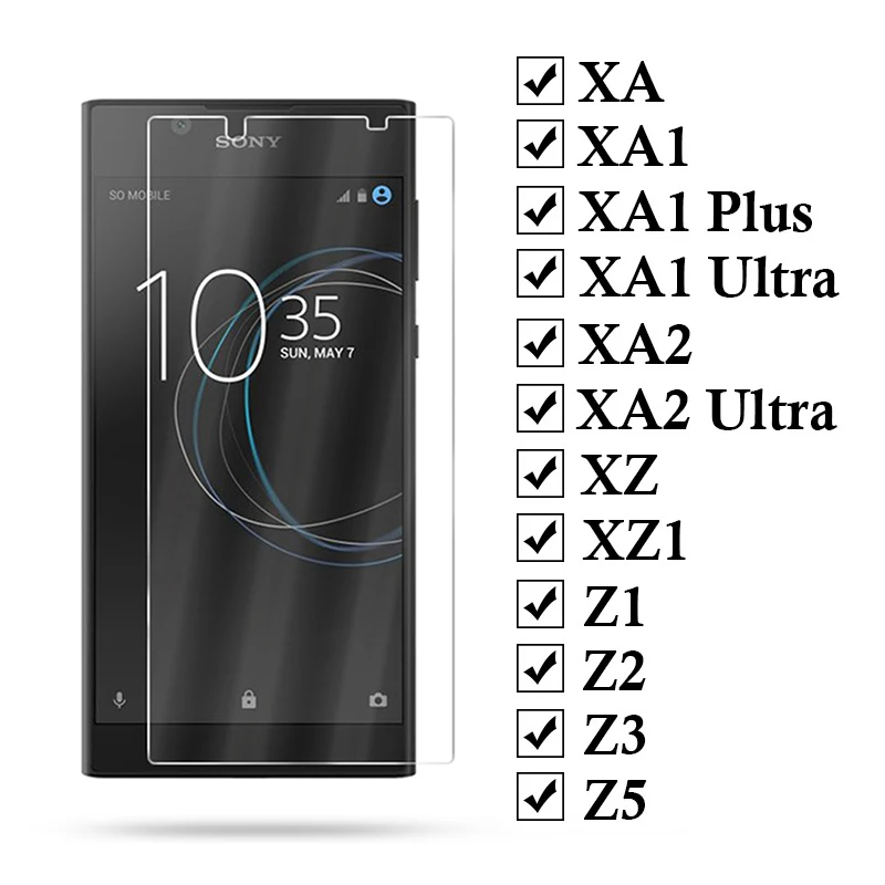 Защитное стекло для sony xperia xa1 plus glas xa xz xz1 z2 z3 z5 xa2 ultra temper screen protect|Защитные стёкла и