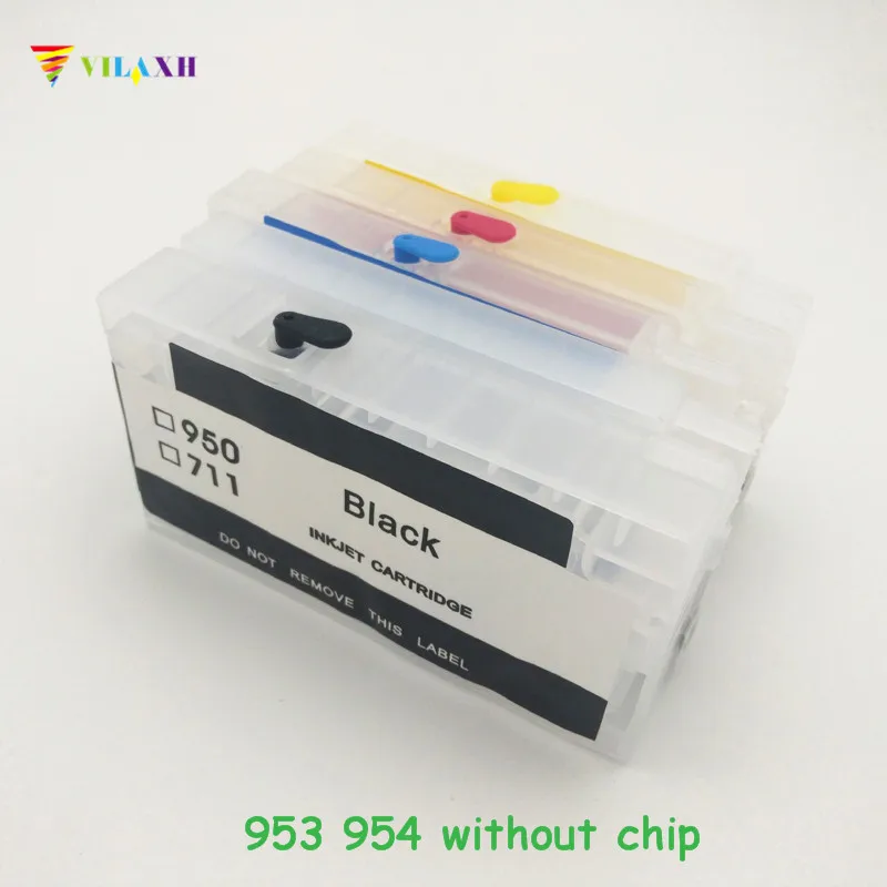 Многоразовый чернильный картридж Vilaxh для принтера HP953 953 XL без чипа ARC Pro 8702 8710 8720