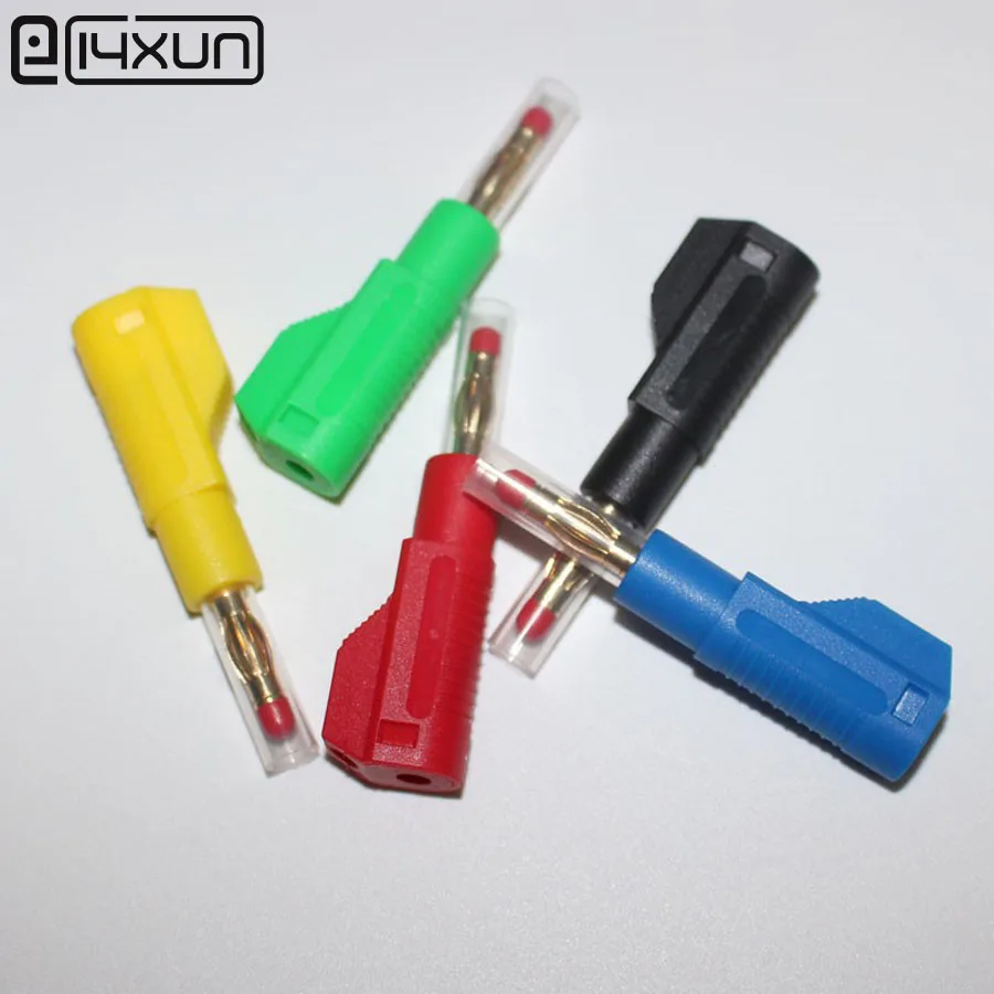 1 шт. высокое качество позолоченная медь 4 мм штабелируемые банановые вилки пайки