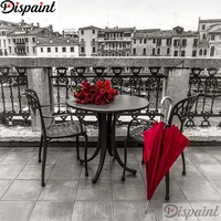 dispaint full squareround drill 5d diy diamond painting paris scenery roses 3d embroidery cross stitch 5d home decor a11557