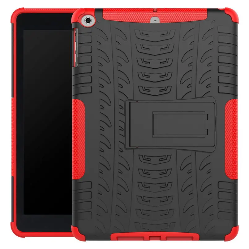 Red Чехол для планшета s для iPad чехол TPU и PC бронированный чехол для iPad 9,7 Air Tire с рисунком противоударный+ стилус+ ПЭТ-пленка - Цвет: Red