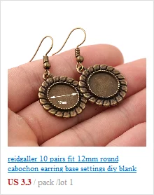 Shukaki 20 шт. подходит 12 мм кабошон деревянная Серьга Базовые заготовки diy серьги-гвоздики посты фурнитура для изготовления ювелирных изделий Аксессуары