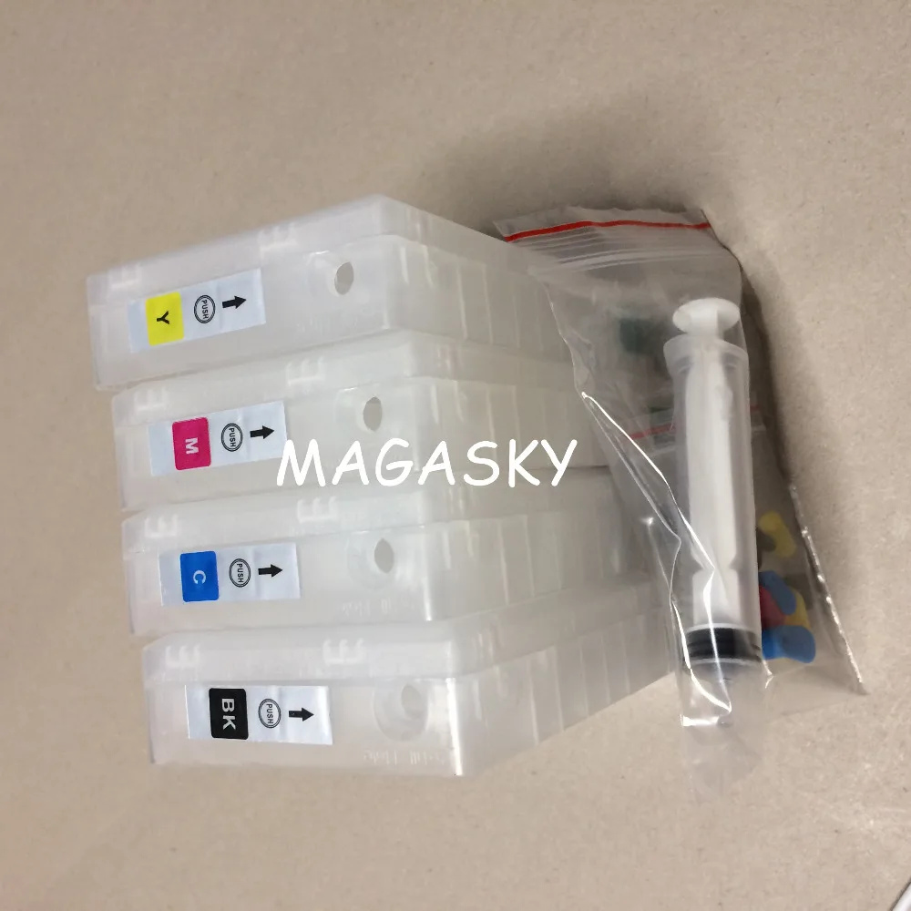 Refillable cartridges used for Epson Workforce Pro WP4535DWF PRO WP4025DW WP4545DTWF printer. with auto-reset chips |