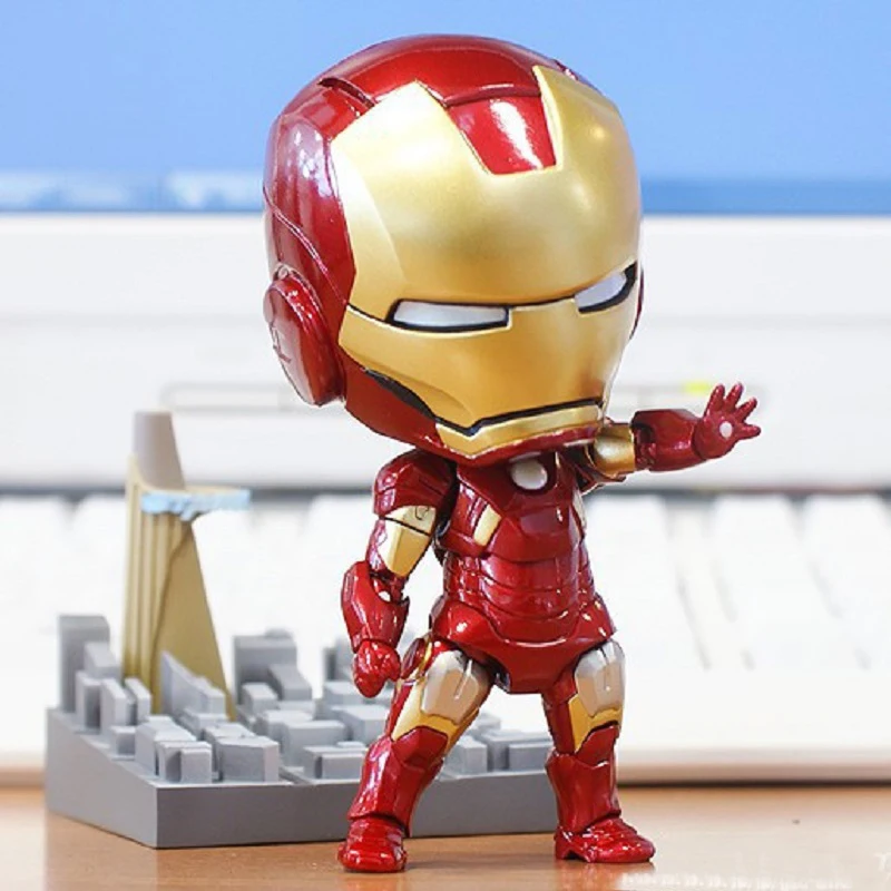 Милая игрушка Marvel летающий Железный человек аниме рисунок мультяшное лицо