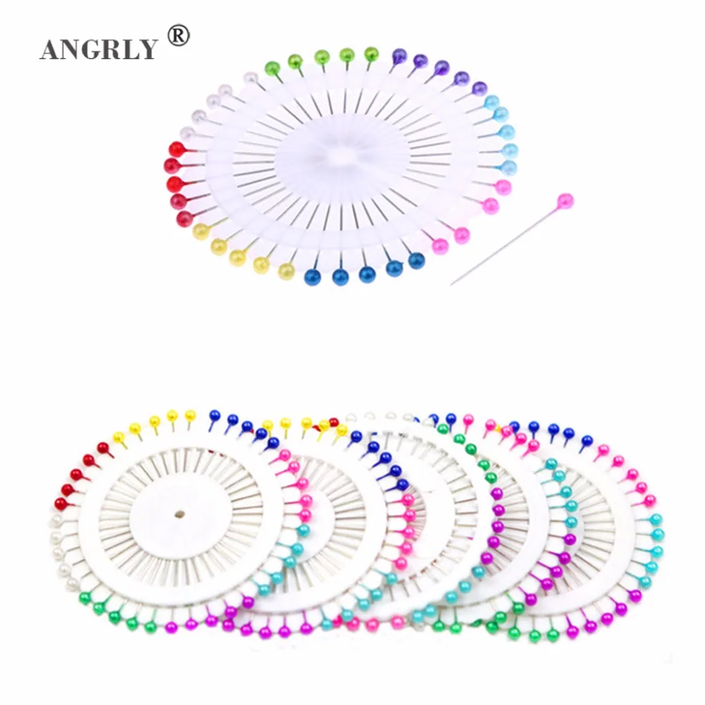 

480 Pcs/Pack Mixed Colorful Round Head Clothing Pin Dressmaking Imitation Pearl Sewing Pin DIY Decoration Crafts Accessory