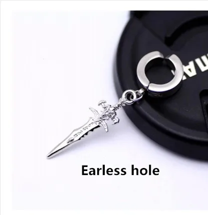 Earless hole Дизайн, новые мужские один шип серьги из нержавеющей стали, ребята, аксессуар, хипстер, стиля гранж, серьги с кинжалом - Окраска металла: Earless hole