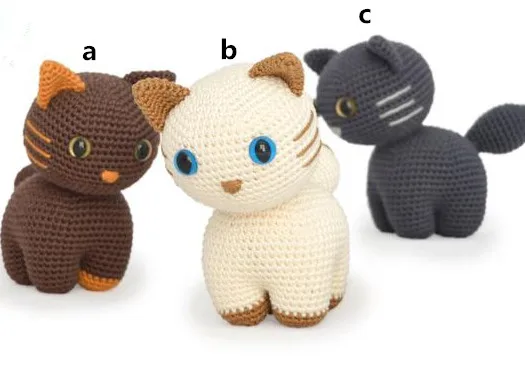 Вязаные игрушки амигуруми погремушка Кот модель номер w3