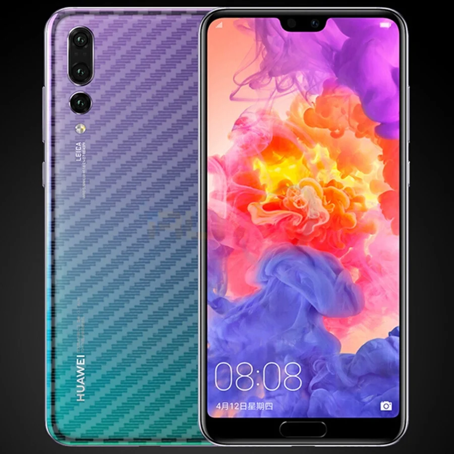5 шт./лот 3D углеродного волокна задний Экран протектор для HuaWei P20 Lite Pro задняя