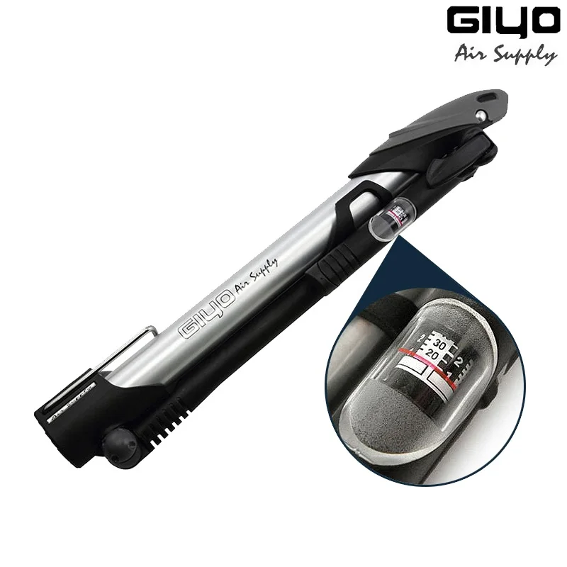 Велосипедный насос высокого давления Giyo GM 71/71B портативный воздушный MTB 140psi Presta