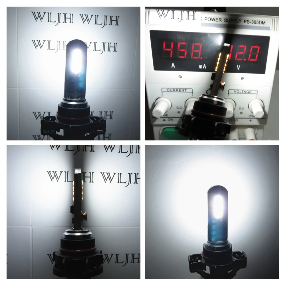 WLJH 2x авто светильник светодиодный H7 H8 H27 880 881 9006 PS X 24W T15 W16W 921 светильник хвостовые Фары противотуманные лампы дневные ходовые светодиодный DRL LED светильник