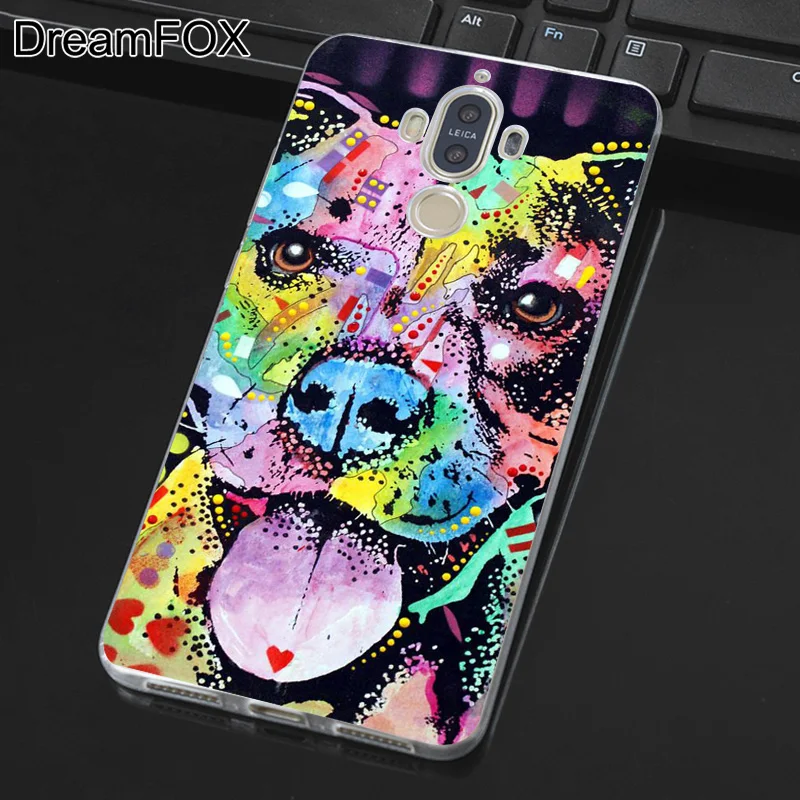 DREAMFOX L418 милые собаки питбуль поп-арт Мягкий ТПУ силиконовый чехол для huawei Honor 6A 6C 6X