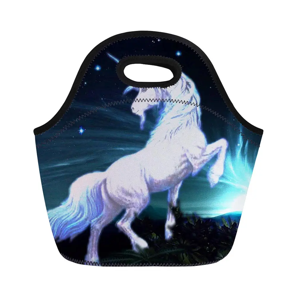 Единорог мультфильм печать студентов чехол для пикника изолированный на заказ