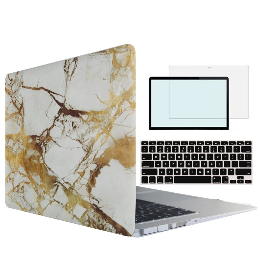 RYGOU чехол с мраморной текстурой для Apple Macbook Air Pro retina 11 12 13 15 дюймов для Mac book Pro 13 15 A1706 A1707 A1708 чехол - Цвет: Marble3