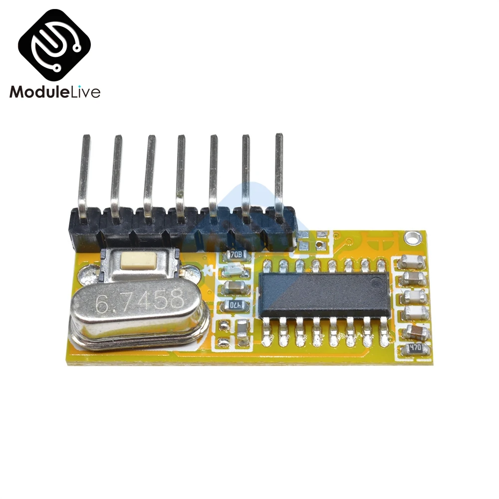 RXC6 433 МГц Супергетеродинный беспроводной приемник PT2262 код устойчивый для Arduino AVR Diy Kit электронный модуль платы блока программного управления