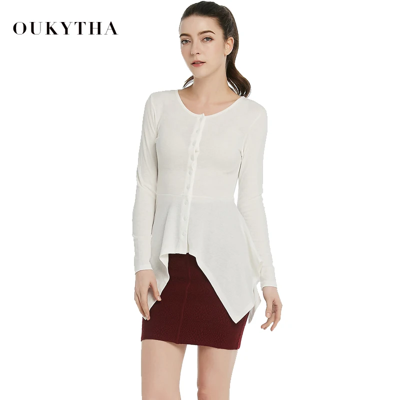 Женская Асимметричная куртка на пуговицах черная хлопковая приталенная в