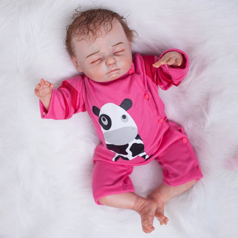 Фото Реалистичная силиконовая кукла новорожденный для сна подарок на день рождения
