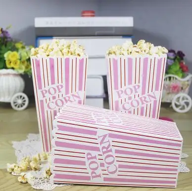 pink Длинная упаковка в полоску поп Babyshower поп коробка для кукурузы вечерние благосветы-подарок на праздник своими руками воздушная Кукуруза картонная коробка - Цвет: pink