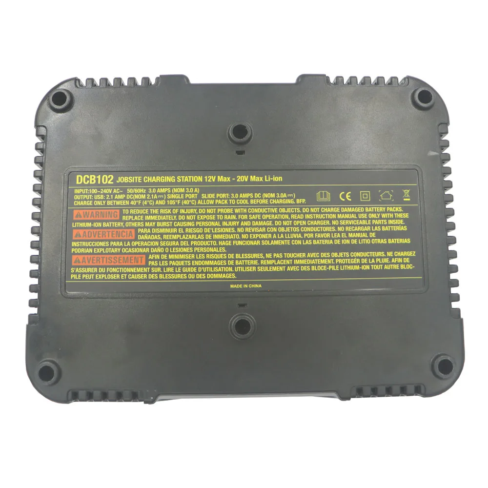 Dvisi литий ионная батарея двойное зарядное устройство usb 4.5A макс для Dewalt 10 8 V 12V 14 4 18V