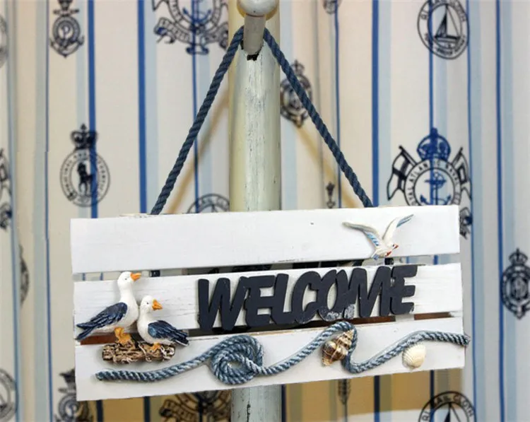 Деревянный дверной знак приветственная дверь 11 дюймов украшение для пляжного