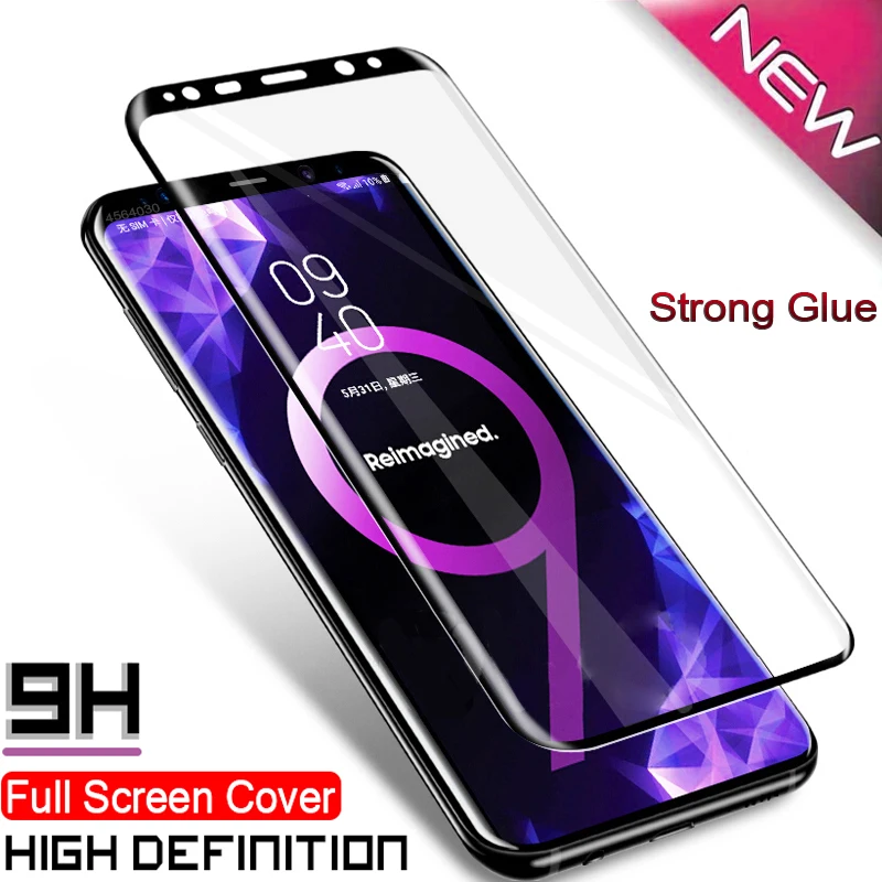 9H полное покрытие 3D изогнутое закаленное стекло для Samsung Galaxy S8 S9 Plus Note 9 8 S6 S7 edge Note9
