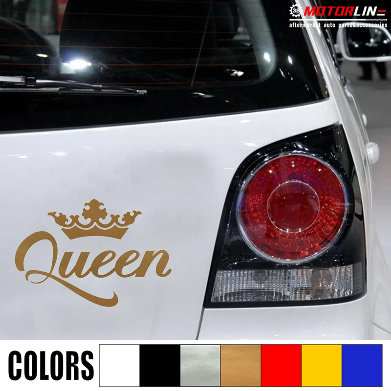 Queen Crown Gold Silver Decal Sticker Car Vinyl pick size color no bkgrd die cut | Автомобили и мотоциклы