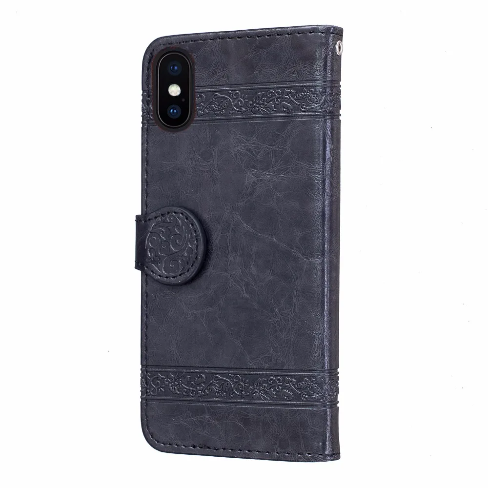 100pcs/lot Free shipping Oil wax pattern Embossing best case for iphone 5 6 7 8 X XS XR Max plus leather phone cover | Мобильные