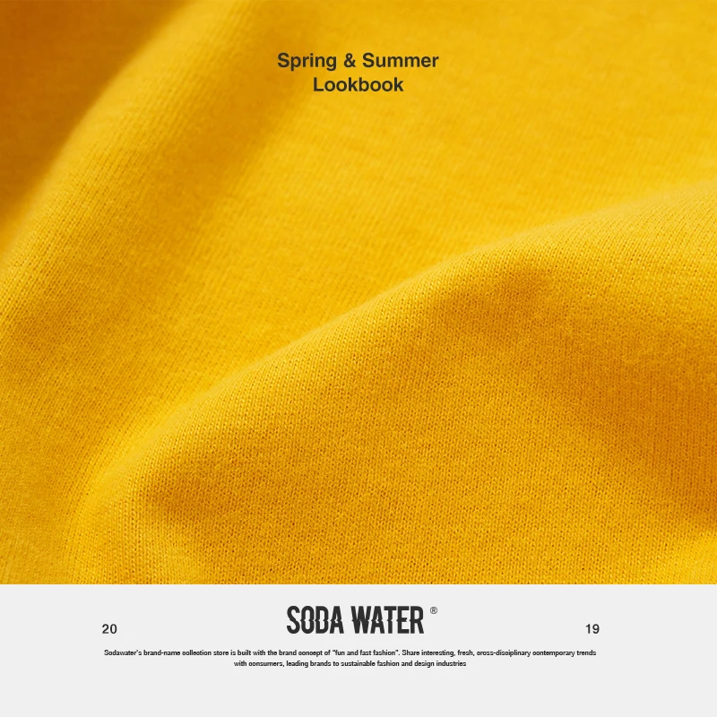 Сода вода мужская o-образным вырезом 2019 хип хоп Харадзюку Стиль Повседневная