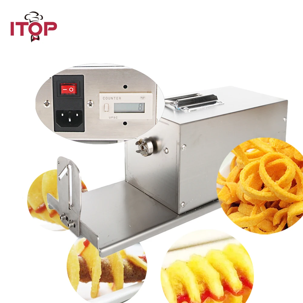 ITOP коммерческий Электрический картофельный Твистер Торнадо слайсер машина