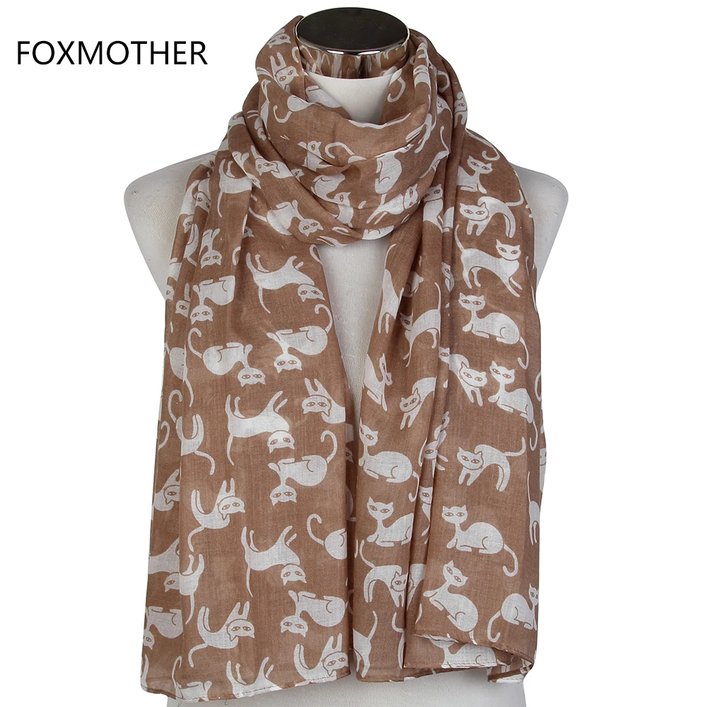 Новый легкий мягкий милый шарф FOXMOTHER серый хаки темно синий длинный для женщин и