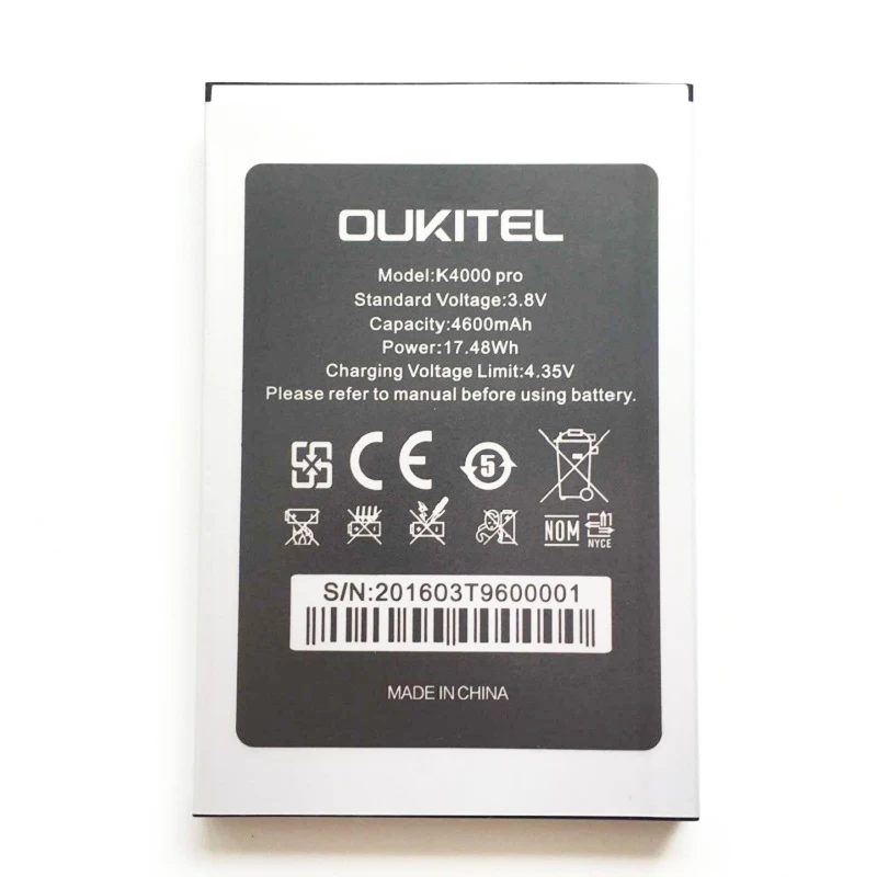 Сменный аккумулятор для телефона Oukitel K4000 Pro 4600 мАч мобильный