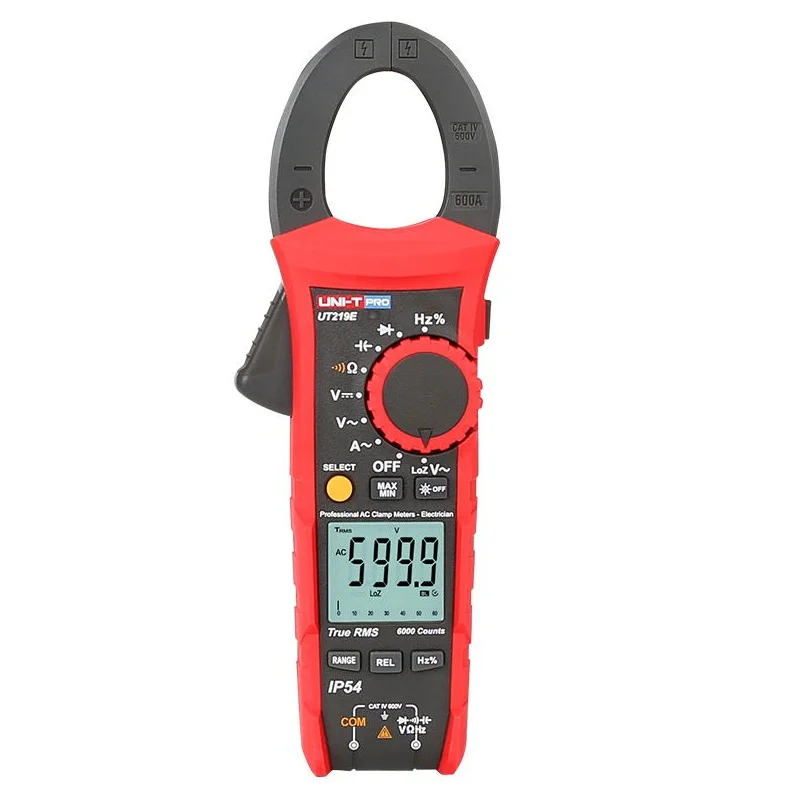 

UT219E / UT219M / UT219DS Professional Digital Clamp Meter True RMS LoZ ACV AC/DC Volt ACA OHM Capacitance Freq Temperature
