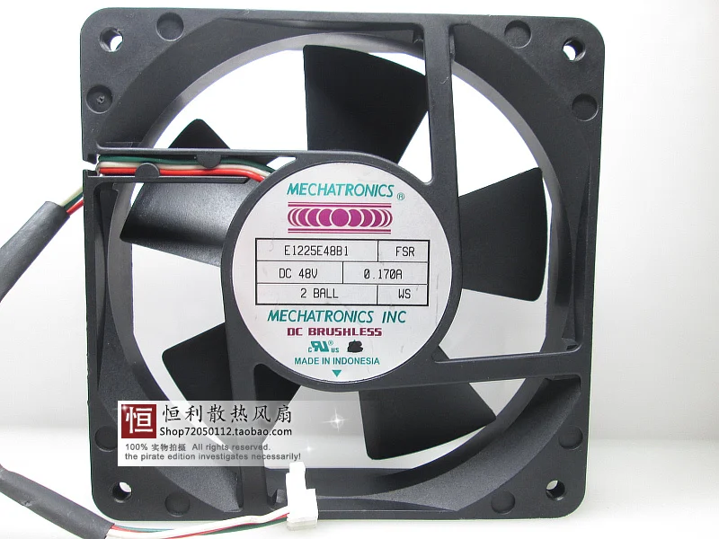 E1225E48B1 FSR WS fonsoning E1225E48B1 FSR A1225E48B1 FS 48 V 0.170A 120*120*25 мм 3 линии Вентилятор охлаждения - Цвет лезвия: E1225E48B1 FSR WS