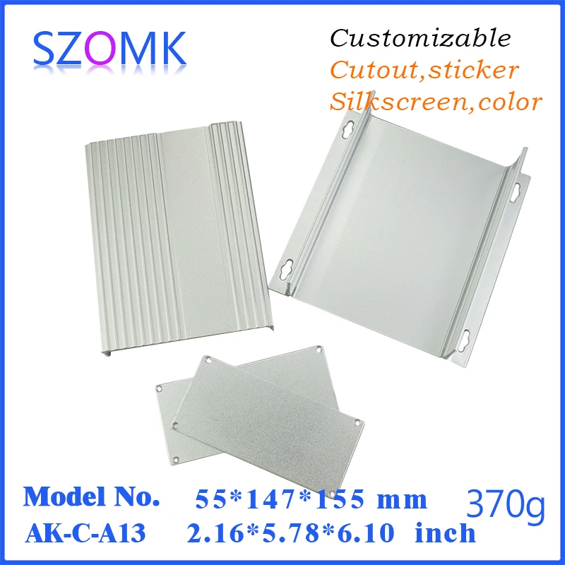 Алюминиевый корпус для устройств распределительный печатных плат 55*147х155 мм 4