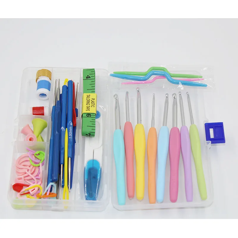 1 Set Crochet hooks Needles Stitches knitting Craft Case crochet set in Case Yarn Hook DIY Crafts home supplies