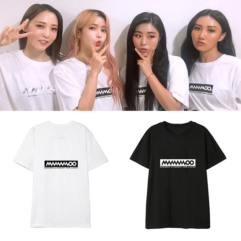 K Pop MAMAMOO 1st концертный альбом рубашки хип хоп Повседневная Свободная одежда